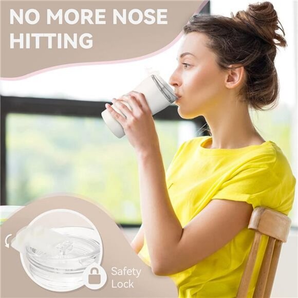 Coffee Mug 12 oz,  Insulated Coffee Cups with Flip Lid, Thermos Stainless Steel - Picture 3 of 6